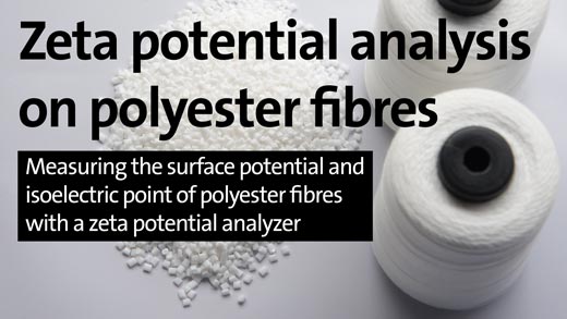 Zeta potential analysis on polyester fibres - Measuring the surface potential and isoelectric point of polyester fibres with a zeta potential analyzer
